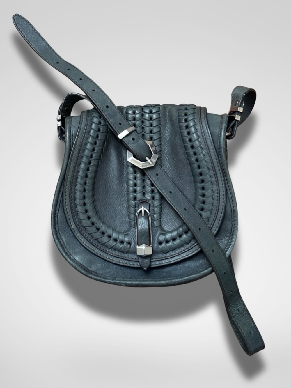 Leather Saddle Bag by OrYANY
